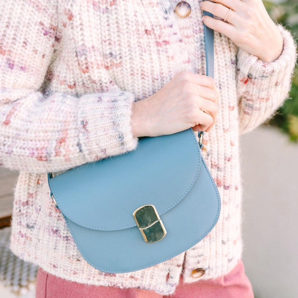 SOLD NWT Sézane Claude Bag in Smooth Vintage Blue - Picture 12 of 12